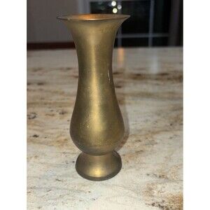Vintage Brass Bud Vase 5.5 Inches Made In India Decorative Home Decor